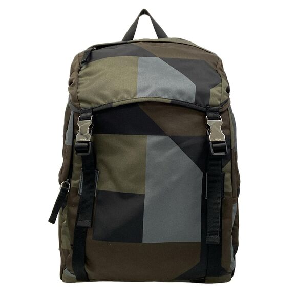 Prada Backpack 2VZ062 Dark Green Black Multi main image 4